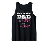 Proud New Dad It's a Girl and Girl Twin Girls Daddy Tank Top