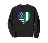Proud Nigerian American A Vintage Style USA Nigeria Flag Sweatshirt
