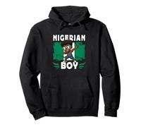 Proud Nigerian Boy Dab Pose Nigerian Son Guy Nigeria Flag Pullover Hoodie