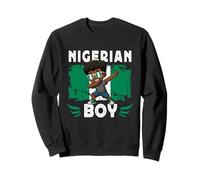 Proud Nigerian Boy Dab Pose Nigerian Son Guy Nigeria Flag Sweatshirt