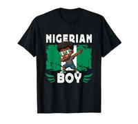 Proud Nigerian Boy Dab Pose Nigerian Son Guy Nigeria Flag T-Shirt