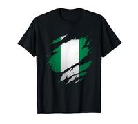Proud Nigerian Shirts | Torn Ripped Nigeria Flag T-Shirt