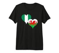 Proud Nigerian Welsh Pride A Cool Vintage Nigeria Wales Flag Premium T-Shirt