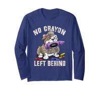 Proud No Crayon Left Behind Officer Crew Military Corps Dad Long Sleeve T-Shirt