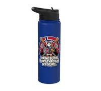 Proud Norwegian Viking Puffin Blood Runs Through My Veins Stainless Steel Insulated Water Bottle
