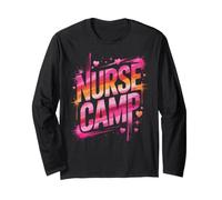 Proud Nurse Camp Nursing School Drip Life Wellness Day Crew Long Sleeve T-Shirt