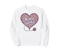 Proud NURSE SQUAD Valentine Heart Nursing School Life Sweatshirt