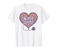 Proud Nurse Squad Valentine Heart Nursing School Life T-Shirt