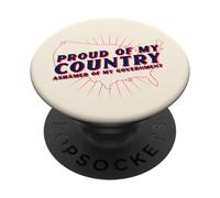 Proud Of My Country Ashamed Of My Government (USA Graphic) PopSockets Adhesive PopGrip