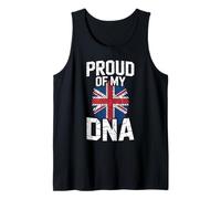Proud of My DNA British Roots UK United Kingdom Flag Tank Top