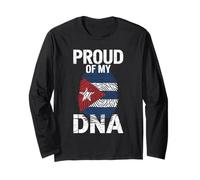 Proud of My DNA Cuban Flag Pride Long Sleeve T-Shirt