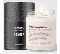 Proud of You Daughter Gifts - Luxury Soy Wax Candle - Vanilla, Jasmine, Sugared Almond - Makester