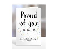 Proud of you, Godfather card from Godson, gifts for men, women, him, her, male, female, presents for Christmas, congratulations, we are so, for, A5-253a_253