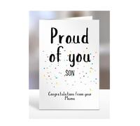 Proud of you, Son card from Mama, gifts for men, women, him, her, male, female, presents for Christmas, congratulations, we are so, for, A5-253c_1