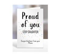 Proud of you, Step Daughter card from Mama, gifts for men, women, him, her, male, female, presents for Christmas, congratulations, we are so, for, A5-253c_23