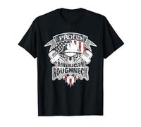 Proud Oil Rig Roughneck Oilfield Worker with American Flag T-Shirt
