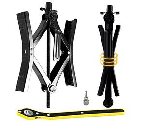 Proud Panda Small Camper Wheel Chock Shaped RV Stabilizer for Travel Trailer,Anti-Move Tire Wheel Chock with Accessories-Pair,Heavy Duty Truck RV Tire Scissor Locking X Chock,Fit for 2” to 10”