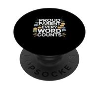 Proud Parent Every Word Counts Speech Therapy Autism PopSockets Adhesive PopGrip