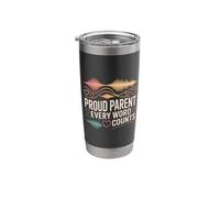 Proud Parent Every Word Counts Speech Therapy Stainless Steel Insulated Tumbler