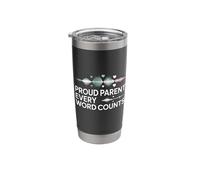 Proud Parent Every Word Counts Speech Therapy Stainless Steel Insulated Tumbler