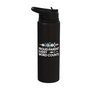 Proud Parent Every Word Counts Speech Therapy Stainless Steel Insulated Water Bottle