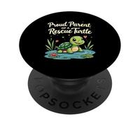 Proud Parent of a Rescue Turtle Cute Animal Lover PopSockets Adhesive PopGrip