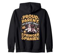Proud Parent of a Slightly Crazy Springer Spaniel Zip Hoodie