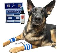 Proud Pet Patches Better Dog Bandage for Wound Care. Recovery Bandages for Dog and Cat Leg & Paw. Cover & Help Licking of Hot Spots, Lick Granuloma, Stitches. Cone Alternative w/Hot Spot Spray (Small)