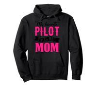 Proud Pilot Mom Pilot's Mom Gift Fly Aviation Gift for Her Pullover Hoodie