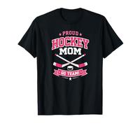 Proud Pink Hockey Mom Support Players Puck Drop Mothers T-Shirt