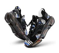Proud Police Mom U.S. Flag Men's Running Shoes 11men（EUR45）