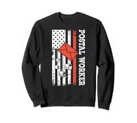 Proud Postal Worker On the Route With a Patriotic Flag Sweatshirt
