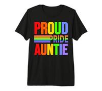 Proud Pride Auntie Rainbow Gay Lesbian Child Love & Support Premium T-Shirt