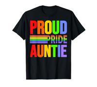 Proud Pride Auntie Rainbow Gay Lesbian Child Love & Support Value Graphic T-Shirt