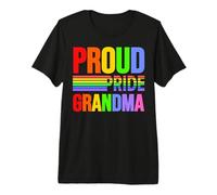 Proud Pride Grandma Rainbow Gay Lesbian Child Love & Support Premium T-Shirt