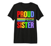Proud Pride Sister Rainbow Gay Lesbian Child Love & Support Premium T-Shirt