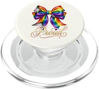 Proud Progress Pride Flag Bow Ribbon LGBTQ+ Pride Month PopSockets PopGrip for MagSafe