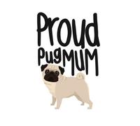 Proud Pug Mum Women's T-Shirt - White - XL