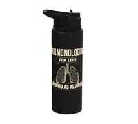Proud Pulmonologist for Life Respiratory Therapist Apparel Stainless Steel Insulated Water Bottle