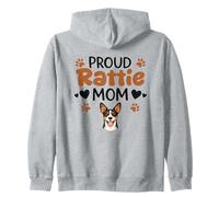 Proud Rattie Mom Rat Terrier Dog Lover Zip Hoodie