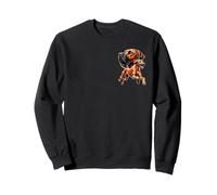 Proud Rhodesian Ridgeback Colourful Portrait on Chest Sweatshirt