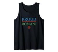 Proud Romani Heritage Design with Traditional Colors Tank Top