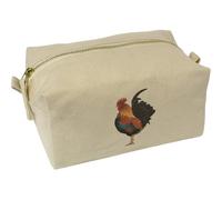 'Proud Rooster' Canvas Wash Bag/Makeup Case (CS00041430)
