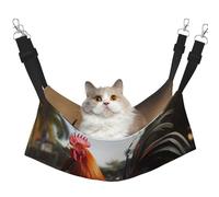 Proud Rooster Cat Hammock for Cage Hanging Soft Pet Hammock Bed with Adjustable Straps and Metal Hooks Reversible Double Sided Hanging Bed Soft Sleeping Hammock for Cats