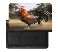 Proud Rooster Passport Holder PU Leather Slim Passport Cover with Card Slots Travel Document Holder Cover