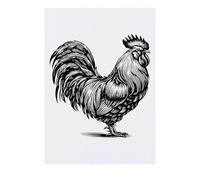 'Proud Rooster' Temporary Tattoo - Water Resistant, Skin-Safe, Non-Toxic Transfer (TO00080395)