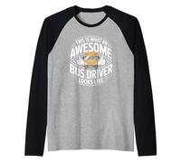 Proud School Bus Driver Transportation Safety Crew Raglan Baseball Tee