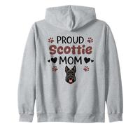 Proud Scottie Mom Scottish Terrier Dog Lover Zip Hoodie