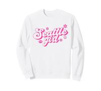 Proud Seattle Girl Retro Groovy City Sweatshirt