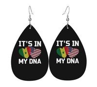 Proud Senegalese American Its In My Dna Women Dangle Earrings Lightweight Drop Earrings Teardrop Shape Hook Earring For Gift Multiple Piercings Wedding